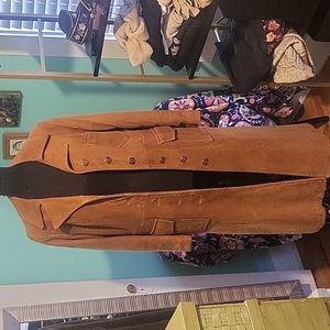Handmade vintage suede coat size XS